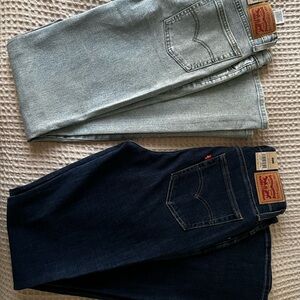 Levi's Women's Light and Dark Blue Boot Cut Jeans